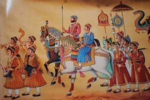 Miniature painting - Royal procession